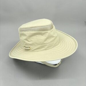 Tilley Hat Airflo Mens 7 3/8 Beige Tan Mesh Wide Brim Sun UPF 50+ Outdoor Boonie